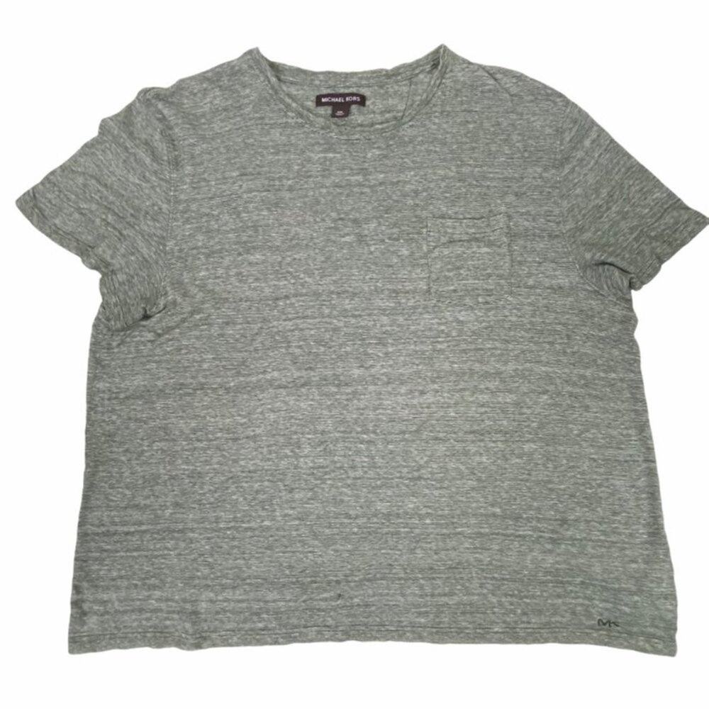 Michael Kors Casual MK Logo Tee Shirt  Gray White XXL